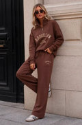 Ensemble Sweat Col Zippé & Pantalon Large