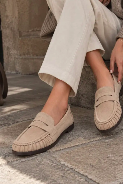 Mocassins en daim