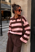 Polo oversize à rayures