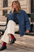 Veste en jean avec empiècement